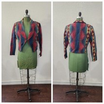 Vintage 90s Aztec Jacket Womens Blazer Southwestern Shawl Small - £31.91 GBP