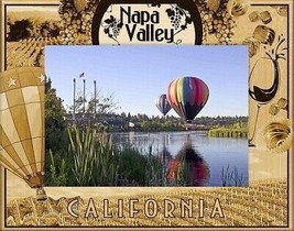 Napa Valley California Laser Engraved Wood Picture Frame Landscape (4 x 6)  - £23.97 GBP