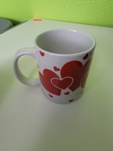 Vtg 2002 Jji International “ Hearts “ Mug 12 Oz Coffee / Tea Cup Made In Usa - $1.92