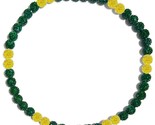 Iced Rhinestone Crystal Disco Ball Baseball Bead Necklace A&#39;s Green Yellow - $20.78+