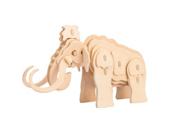 Mammoth 3D Wooden Puzzle DIY 3 Dimensional Wood Build It Yourself Wood Craft - £5.51 GBP