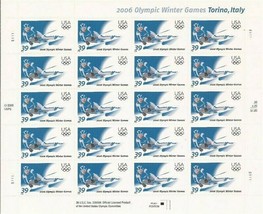 Olympic Games 2006 Torino Italy Sheet of Twenty 39 Cent Stamps Scott 3995 - £9.55 GBP