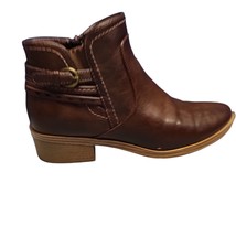Baretraps Medley Ankle Bootie Womens Size 8M Brown Manmade Block Heel Si... - $34.40