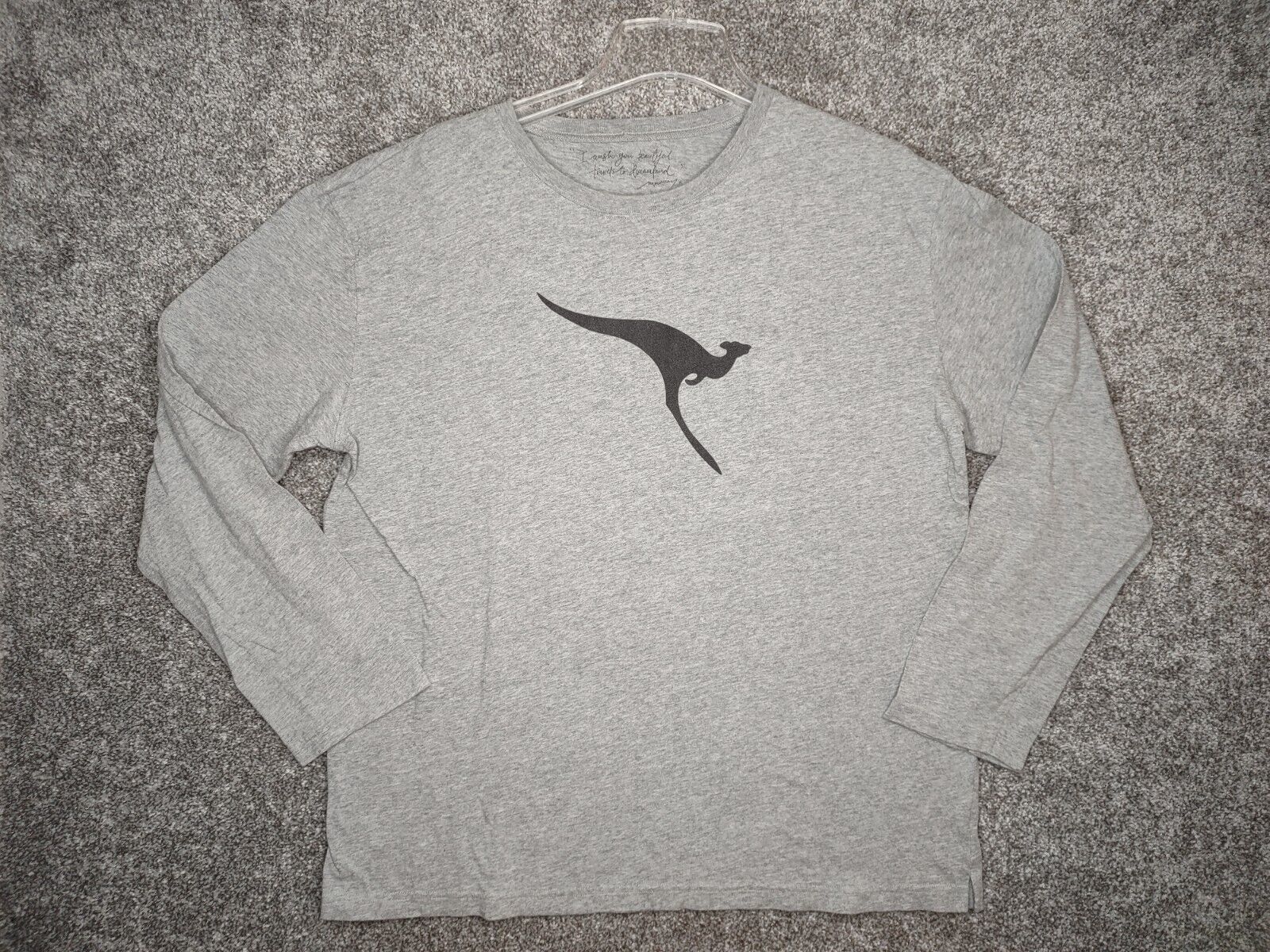 Primary image for Morrissey for Qantas Shirt Adult L XL Gray Long Sleeve Flying Kangaroo Airline