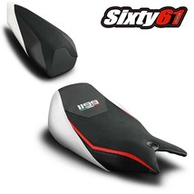 Ducati Panigale 1199 Seat Covers 2011-2015 Luimoto White Veloce Front Rear Black - £260.06 GBP