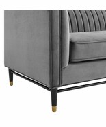 Sofa Channel Tufted Velvet Stain-Resistant Retro Deco Dense Plush Foam 9... - $1,575.53 CAD
