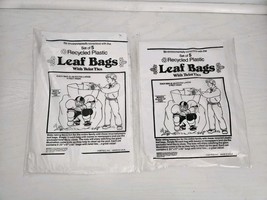 Vtg New Sealed 4&#39; Football Leaf Bags Set Made Usa 80s 90s Nfl Yard Set Of 2packs - $28.04