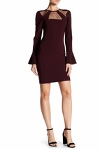 Parker Swissdot Mesh Insert Dress SZ XS Cordovan - £79.75 GBP