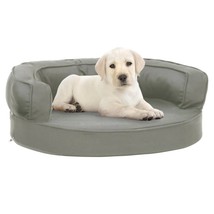 Ergonomic Dog Bed Mattress 60x42 cm Linen Look Grey - £18.22 GBP