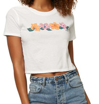 O&#39;Neill Juniors Hibiscus Cotton Cropped T-Shirt X-Small White - £18.41 GBP