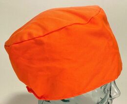 Vtg Orange Hat / Cap - 7 1/4 with Stretch Back - $9.74