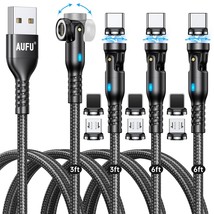 9Pin Magnetic Charging Cable (4Pack-3Ft/3Ft/6Ft/6Ft), 360/180 Rotating M... - £35.17 GBP