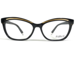 Public Eyeworks Gafas Monturas AUBURN-C01 Oro y Negro Raya Ojo de Gato 5... - $51.05