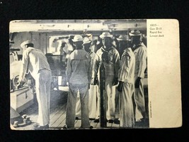 Early Printed Photo Postcard U.S. Sailors Rapid Fire Gun Drill Lower Dec... - £35.38 GBP