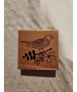 Art Deco Bird on a flower branch, studio g,B500, rubber, wood - $14.72 CAD