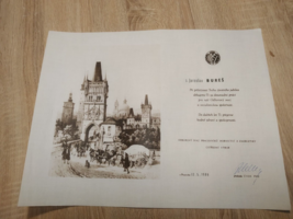 Vintage congratulatory letter. Czechoslovakia. 1989 - £23.35 GBP