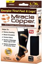 Miracle Copper Fit Infused Cushion Ribbed Compression Circulation Support Socks - £4.75 GBP