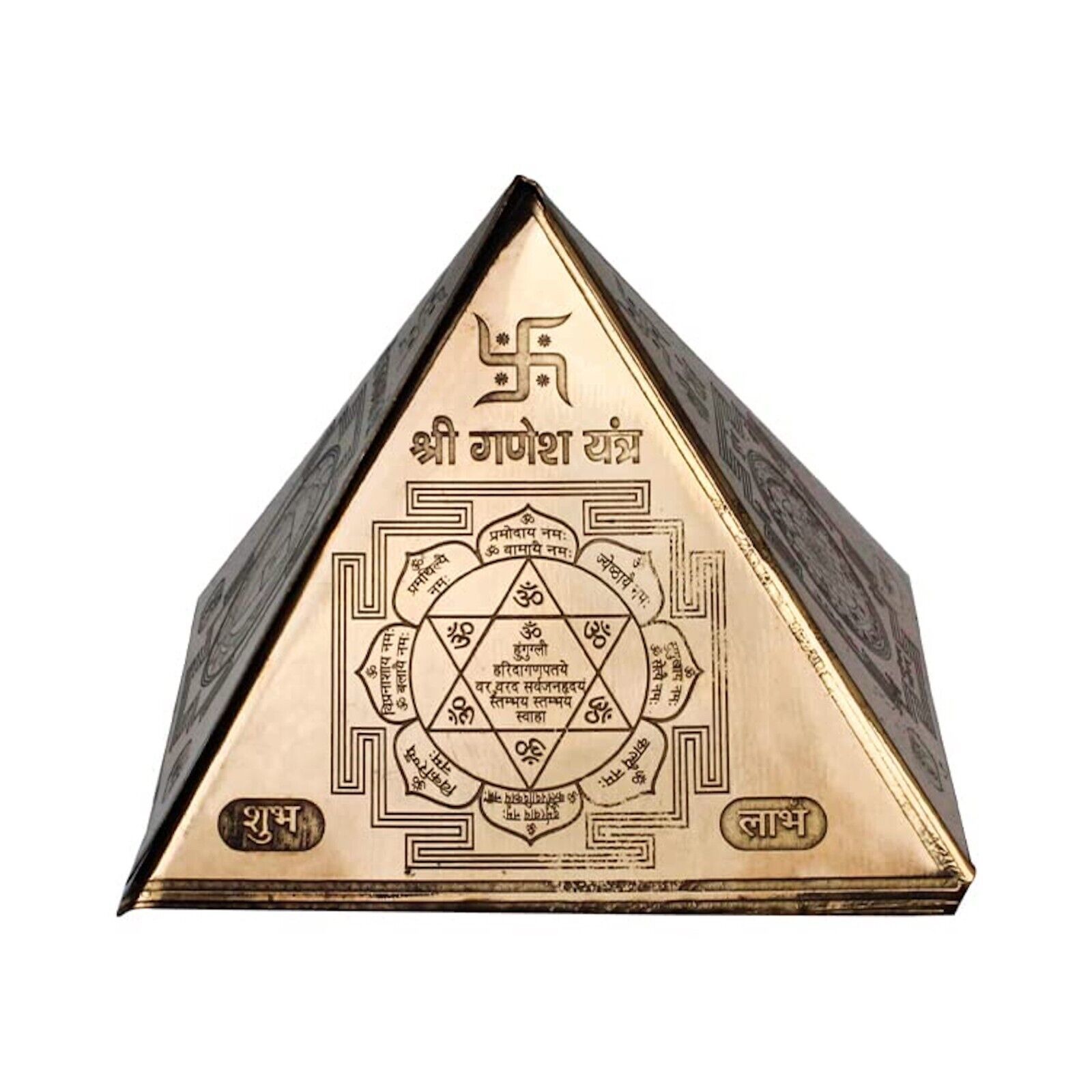 Copper Pyramid Vastu Dosh Nivaran Sri Yantra kuber Yantra, Sri Ganesh