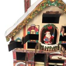 Costco Advent Calendar 24 Doors Wooden  #663167 Santa Victorian House Ch... - $222.74