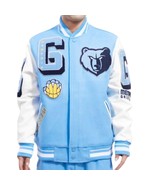 Letterman Memphis Grizzlies Varsity Jacket Wool body and Genuine Leather... - $128.70+