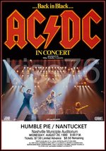 AC/DC / MOTLEY CRUE 22 x 32 / Sept 11, 1984 PARIS FRANCE Custom Concert ... - £35.97 GBP