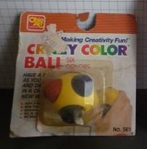 * * * Ohio art Co Crazy colour ball 1989 - Clowny - six colours* * * - $43.92