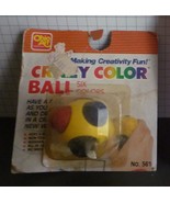* * * Ohio art Co Crazy colour ball 1989 - Clowny - six colours* * * - $836.21 MXN