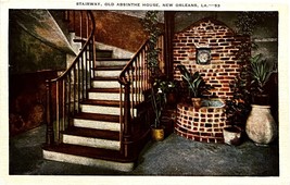 Stairway, Old Absinthe House, New Orleans, Louisiana, vintage postcard - £9.39 GBP