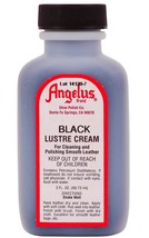 Angelus BLACK LUSTRE CREAM Cleaner Polish Conditioner Leather Shoes Boot... - $25.52