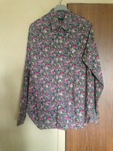 Mario Matteo  Floral Print Button Down Shirt SZ 41/16 Made in Italy - $64.35