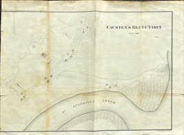 Savannah Georgia Causten&#39;s Bluff Civil War Map Diagram - £32.96 GBP