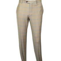 Men Suit BERLUSCONI Turkey Italian Wool 180's Glenn Plaid K167-07 Beige Blue image 13