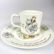 Wedgwood Beatrix Potter Mrs. Tiggy-Winkle Nursery rhymes Kids cup and plate. - £15.49 GBP