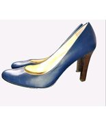 Navy Blue Leather Pumps With A Rounded Toe Size 9.5 M Lauren By Ralph La... - $29.10
