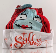 Disney The Nightmare Before Christmas Sally Tinsel Santa Hat Shiny in Red White - £15.47 GBP