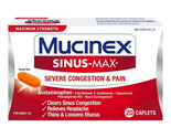 Mucinex Sinus-Max Severe Congestion &amp; Pain, Sinus Symptom Relief, 20 cap... - £12.03 GBP