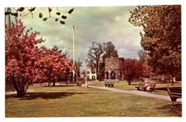 Old Stone Mill at Touro Park Flag Scenic Newport Rhode Island UNP Postcard 1960s - $3.99