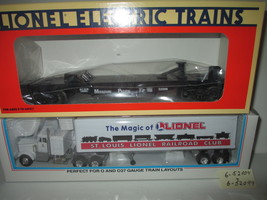 Lionel LRRC of St.Louis Flatcar w/Tractor &amp; Trailer 6-52104/6-52099 0 Gage 3 Ral - £39.96 GBP