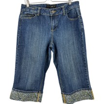 Venezia jeans 14 womens plus size capri cuffed decorative hem medium was... - £23.23 GBP