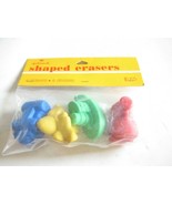 NEW TOY CLOSEOUT - HALLMARK TOY SHAPED ERASERS - NEW - W10 - $86.62 MXN