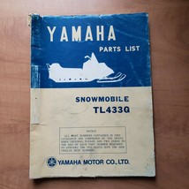 YAMAHA Snowmobile TL433G Parts List Manual 1974 - $14.80