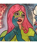 “A Girl &amp; Her Thoughts” by Dr. Smash Pop Surrealism Original Street Art ... - £1,095.00 GBP