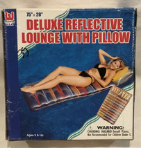 Bestway 2001 Deluxe Reflective Floating Water Lounge w/Pillow 75x28 New ... - £29.56 GBP