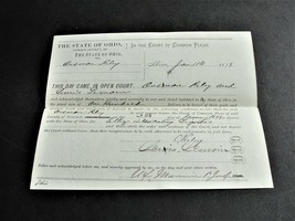 In the Court of Common Pleas-Signed Document, Recognizance, January, 187... - £15.13 GBP