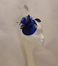 Fascinator hat  Royal Blue Hat fascinator #Blue Feather hat fascinator Race,Cock - £25.96 GBP