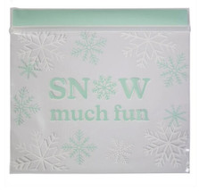 Snow Much Fun Resealable Treat Sandwich Bags 20 Ct  Wilton Snowflake Blue - £3.40 GBP
