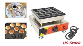 1 PC 25 Holes Commercial Electric Mini Dutch Pancake Waffle Maker Machin... - £137.08 GBP