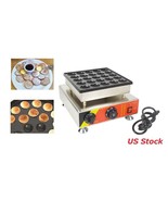 1 PC 25 Holes Commercial Electric Mini Dutch Pancake Waffle Maker Machin... - £136.76 GBP