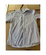 Michael Kors Gray Long Sleeve Dress Shirt, 16 Neck, Button Down, Striped... - $9.90