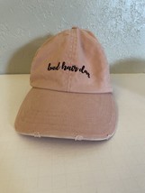 Bad Hair Day Pink Strapback Hat Cap Mom Hat Distressed - $10.80